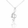 COLGANTE CLAVE DE SOL PERSONALIZADA CON NOMBRE, FABRICADO EN PLATA 925/1000. MODELO SOL CON NOMBRE
