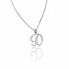 COLGANTE LETRA INICIAL PERSONALIZADA EN PLATA 925/1000. MODELO 20