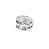 ANILLO CON NOMBRES PERSONALIZADO EN PLATA 925/1000. MODELO 2 NOMBRES CORTE