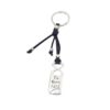 LLAVERO DIA DEL PADRE PERSONALIZADO EN ZAMAK BAÑO PLATA Y CUERO MODELO INFINITO