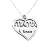 COLLAR CORAZÓN PERSONALIZADO CON NOMBRES, FABRICADO EN PLATA 925/1000. MODELO 1NB 1CORA