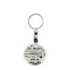 LLAVERO DÍA DEL PADRE PERSONALIZADO EN ZAMAK BAÑO PLATA Y CUERO MODELO. LO MEJOR DE TENERTE PADRE-ABUELO