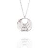 COLLAR AROS CON NOMBRES PERSONALIZADO EN PLATA 925/1000. MODELO 3 AROS (16/20/26MM)