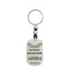 LLAVERO DÍA DEL PADRE PERSONALIZADO EN ZAMAK BAÑO PLATA Y CUERO. MODELO MEJOR ABUELO DEL MUNDO