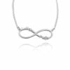 COLLAR INFINITO PERSONALIZADO EN PLATA 925. MODELO LA MEJOR PROFE