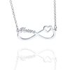 COLLAR INFINITO PERSONALIZADO EN PLATA 925. MODELO 1N-1C