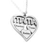 COLLAR CORAZÓN PERSONALIZADO CON NOMBRE, FABRICADO EN PLATA 925/1000. MODELO 3NB 3CORA