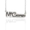 COLLAR CON NOMBRE PERSONALIZADO EN PLATA 925. MODELO M.CARMEN