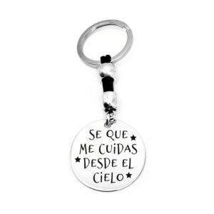 LLAVERO PERSONALIZADO EN PLATA 925. MODELO SE QUE ME CUIDAS 30MM