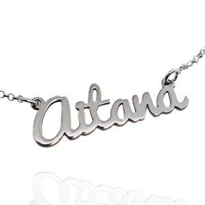 COLLAR CON NOMBRE PERSONALIZADO EN PLATA 925. MODELO AITANA