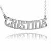 COLLAR CON NOMBRE PERSONALIZADO EN PLATA 925. MODELO CURVO