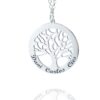 COLLAR ÁRBOL DE LA VIDA CON NOMBRES PERSONALIZADO EN PLATA 925. MODELO G25MM