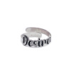 ANILLO PARA MUJER CON NOMBRES PERSONALIZADOS – AJUSTABLE, PLATA 925/1000 – REGALO DÍA DE LA MADRE MODELO CONTORNO