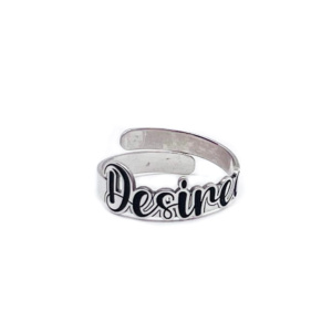 Anillo para Mujer con Nombres Personalizados – Ajustable, Plata 925/1000 – Regalo Día de la Madre Modelo Contorno