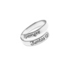ANILLO AJUSTABLE EN PLATA DE LEY 925 PARA MUJER | GRABADO “SIEMPRE JUNTAS” | JOYA PERSONALIZADA DE AMISTAD, MADRE E HIJA O PAREJA | REGALO ÚNICO CUMPLEAÑOS, DÍA DE LA MADRE