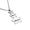 COLLAR CON NOMBRES PERSONALIZADOS EN PLATA DE LEY 925/1000 – MEDIDA 35X20MM – REGALO DÍA DE LA MADRE – COLGANTE MUJER. MODELO: 3 ESTRELLAS UNIDAS