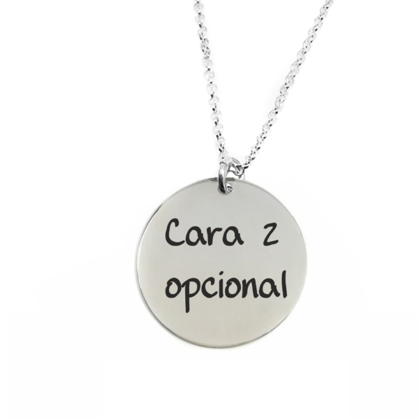 Collar Medalla Te Quiero Mami Plata de Ley 925 | Personalizado con Nombre y Huellas | Cadena de 35+5 cm o 45+5 cm | Grabado Cara Doble Opcional | Regalo Día de la Madre