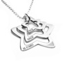 Collar Personalizado en Plata 925 con 3 Estrellas – Grabado con Nombres – Hecho a Mano – Modelo 3 Estrellas 25